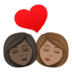 Kiss: Woman, Woman, Dark Skin Tone, Medium Skin Tone Emoji Copy Paste ― 👩🏿‍❤️‍💋‍👩🏽 - joypixels