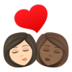 Kiss: Woman, Woman, Light Skin Tone, Medium-dark Skin Tone Emoji Copy Paste ― 👩🏻‍❤️‍💋‍👩🏾 - joypixels