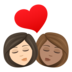 Kiss: Woman, Woman, Light Skin Tone, Medium Skin Tone Emoji Copy Paste ― 👩🏻‍❤️‍💋‍👩🏽 - joypixels