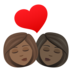 Kiss: Woman, Woman, Medium-dark Skin Tone, Dark Skin Tone Emoji Copy Paste ― 👩🏾‍❤️‍💋‍👩🏿 - joypixels