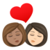 Kiss: Woman, Woman, Medium Skin Tone, Light Skin Tone Emoji Copy Paste ― 👩🏽‍❤️‍💋‍👩🏻 - joypixels