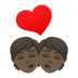 Kiss: Dark Skin Tone Emoji Copy Paste ― 💏🏿 - joypixels
