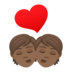 Kiss: Medium-dark Skin Tone Emoji Copy Paste ― 💏🏾 - joypixels