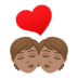 Kiss: Medium Skin Tone Emoji Copy Paste ― 💏🏽 - joypixels