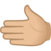 Leftwards Hand: Medium-light Skin Tone Emoji Copy Paste ― 🫲🏼 - joypixels