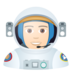 Man Astronaut: Light Skin Tone Emoji Copy Paste ― 👨🏻‍🚀 - joypixels