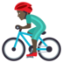 Man Biking: Dark Skin Tone Emoji Copy Paste ― 🚴🏿‍♂ - joypixels