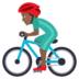 Man Biking: Medium-dark Skin Tone Emoji Copy Paste ― 🚴🏾‍♂ - joypixels