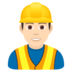 Man Construction Worker: Light Skin Tone Emoji Copy Paste ― 👷🏻‍♂ - joypixels