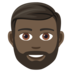 Man: Dark Skin Tone, Beard Emoji Copy Paste ― 🧔🏿‍♂ - joypixels