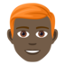 Man: Dark Skin Tone, Red Hair Emoji Copy Paste ― 👨🏿‍🦰 - joypixels