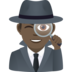 Man Detective: Dark Skin Tone Emoji Copy Paste ― 🕵🏿‍♂ - joypixels