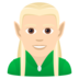 Man Elf: Light Skin Tone Emoji Copy Paste ― 🧝🏻‍♂ - joypixels