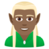 Man Elf: Medium-dark Skin Tone Emoji Copy Paste ― 🧝🏾‍♂ - joypixels