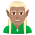 Man Elf: Medium Skin Tone Emoji Copy Paste ― 🧝🏽‍♂ - joypixels
