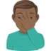 Man Facepalming: Medium-dark Skin Tone Emoji Copy Paste ― 🤦🏾‍♂ - joypixels