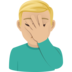 Man Facepalming: Medium-light Skin Tone Emoji Copy Paste ― 🤦🏼‍♂ - joypixels