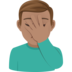 Man Facepalming: Medium Skin Tone Emoji Copy Paste ― 🤦🏽‍♂ - joypixels