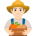 Man Farmer: Light Skin Tone Emoji Copy Paste ― 👨🏻‍🌾 - joypixels