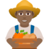 Man Farmer: Medium-dark Skin Tone Emoji Copy Paste ― 👨🏾‍🌾 - joypixels