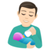 Man Feeding Baby: Light Skin Tone Emoji Copy Paste ― 👨🏻‍🍼 - joypixels