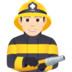 Man Firefighter: Light Skin Tone Emoji Copy Paste ― 👨🏻‍🚒 - joypixels