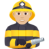 Man Firefighter: Medium-light Skin Tone Emoji Copy Paste ― 👨🏼‍🚒 - joypixels