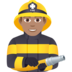 Man Firefighter: Medium Skin Tone Emoji Copy Paste ― 👨🏽‍🚒 - joypixels