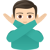 Man Gesturing NO: Light Skin Tone Emoji Copy Paste ― 🙅🏻‍♂ - joypixels