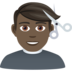 Man Getting Haircut: Dark Skin Tone Emoji Copy Paste ― 💇🏿‍♂ - joypixels