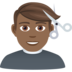 Man Getting Haircut: Medium-dark Skin Tone Emoji Copy Paste ― 💇🏾‍♂ - joypixels