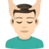 Man Getting Massage: Light Skin Tone Emoji Copy Paste ― 💆🏻‍♂ - joypixels