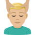 Man Getting Massage: Medium-light Skin Tone Emoji Copy Paste ― 💆🏼‍♂ - joypixels