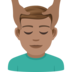 Man Getting Massage: Medium Skin Tone Emoji Copy Paste ― 💆🏽‍♂ - joypixels