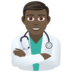 Man Health Worker: Dark Skin Tone Emoji Copy Paste ― 👨🏿‍⚕ - joypixels