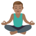 Man In Lotus Position: Medium Skin Tone Emoji Copy Paste ― 🧘🏽‍♂ - joypixels