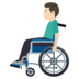 Man In Manual Wheelchair: Light Skin Tone Emoji Copy Paste ― 👨🏻‍🦽 - joypixels