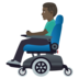 Man In Motorized Wheelchair: Dark Skin Tone Emoji Copy Paste ― 👨🏿‍🦼 - joypixels