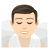 Man In Steamy Room: Light Skin Tone Emoji Copy Paste ― 🧖🏻‍♂ - joypixels
