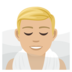 Man In Steamy Room: Medium-light Skin Tone Emoji Copy Paste ― 🧖🏼‍♂ - joypixels