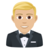 Man In Tuxedo: Medium-light Skin Tone Emoji Copy Paste ― 🤵🏼‍♂ - joypixels