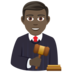 Man Judge: Dark Skin Tone Emoji Copy Paste ― 👨🏿‍⚖ - joypixels