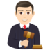 Man Judge: Light Skin Tone Emoji Copy Paste ― 👨🏻‍⚖ - joypixels
