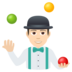 Man Juggling: Light Skin Tone Emoji Copy Paste ― 🤹🏻‍♂ - joypixels