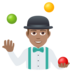 Man Juggling: Medium Skin Tone Emoji Copy Paste ― 🤹🏽‍♂ - joypixels