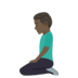 Man Kneeling: Dark Skin Tone Emoji Copy Paste ― 🧎🏿‍♂ - joypixels