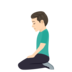 Man Kneeling: Light Skin Tone Emoji Copy Paste ― 🧎🏻‍♂ - joypixels
