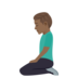 Man Kneeling: Medium-dark Skin Tone Emoji Copy Paste ― 🧎🏾‍♂ - joypixels