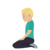 Man Kneeling: Medium-light Skin Tone Emoji Copy Paste ― 🧎🏼‍♂ - joypixels