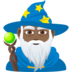 Man Mage: Medium-dark Skin Tone Emoji Copy Paste ― 🧙🏾‍♂ - joypixels